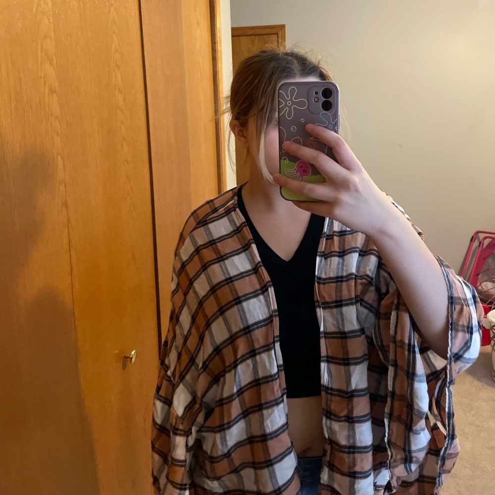 oversized flowing fall flannel